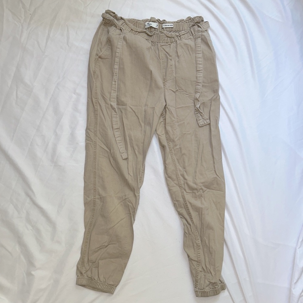 Hollister khaki joggers